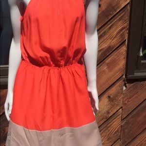 Express Colorblock Keyhole Dress